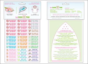 Bilingual Iron-On Garment Care Labels